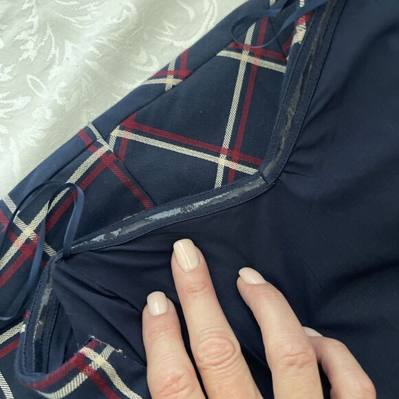 Adelyn Rae Navy and White Checkered Jumpsuit - Picture 8 of 8